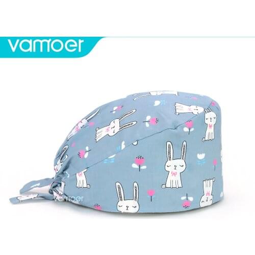 Dental scrub cap New Personalized tooth printing Scrub Hat Health Service Working Hat Beauty Cap Work Scrubs Cap Beautician Caps