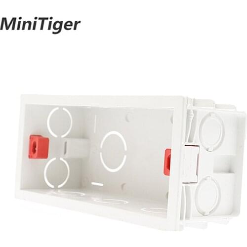 Minitiger Super Quality 144mm*67.5mm Internal Mounting Box Back Cassette for 154mm*72mm Wall Light Touch Switch and USB Socket