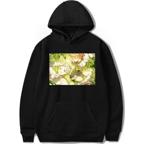 Promised Neverland Hoodie leisure Unisex Fashion Anime Print Long Sleeve Student Hooded Pullovers Loose Sweatshirts Winter Warm