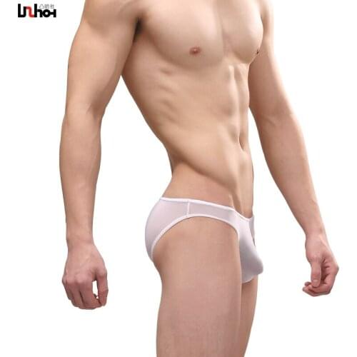 Thin gauze bag temptation perspective mens briefs waist sexy transparent briefs DAN13020A