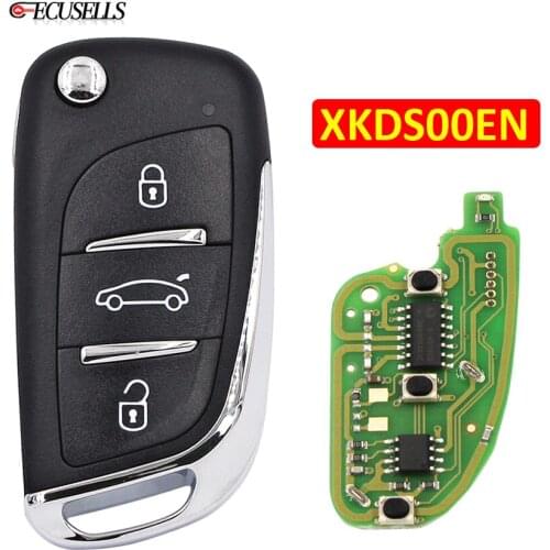 Xhorse 3 Buttons Universal Wire Remote VVDI Remote Car Key XK Series For VVDI2 / VVDI Mini / Key Tool Max XKDS00EN