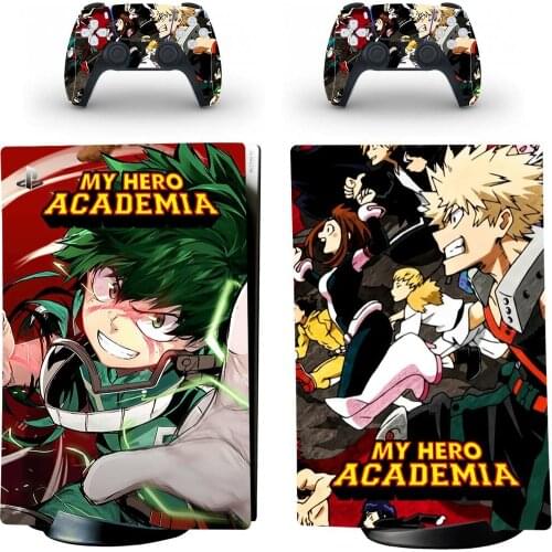 My Hero Academia PS5 Digital Skin Sticker Decal Cover for PlayStation 5 Console and 2 Controllers PS5 Skin Sticker Vinyl
