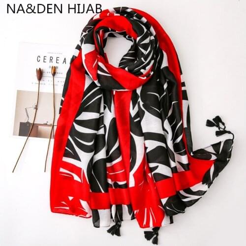 Natural Viscose Scarf Women Cotton Wraps Shawls and Scarves Hijabs Female Printed Beach Cover up Ladies Bandana 2020 10pcs/lot