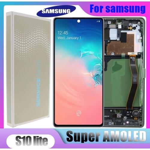 6.7" Original Super AMOLED LCD For Samsung Galaxy S10 Lite G770F/DS G770F LCD Display Touch Screen Digitizer Assembly replace