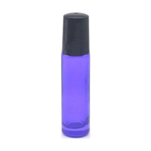 1/5/10 set 10ml Purple-blue Glass Roller On Bottle Empty Fragrance Perfume Essential Oil Bottles 10ML Roll-On Vial