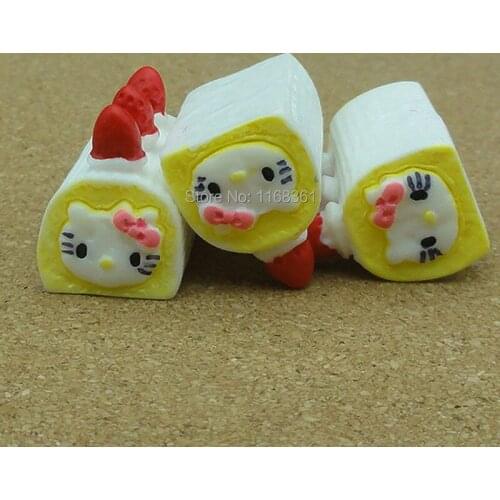 1pcs/lot resin light yellow kitty cat bread 24mm Cabochons Jewelry Fit Mobile Phone Hairpin Headwear DIY Accessories B201-4