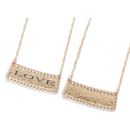 1PC Lovers Pendants Customized Name Necklaces Alloy Chains Jewelry Hawaiian Choker Necklace for Women Men Wedding Party