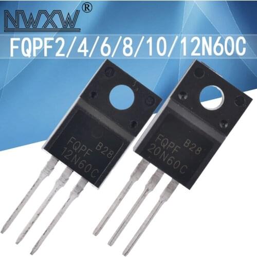 10pcs/lot FQPF10N60C 8N60C 12N60C 6N60C 4N60C 2N60C TO-220F MOS field effect tube straight plug transistor
