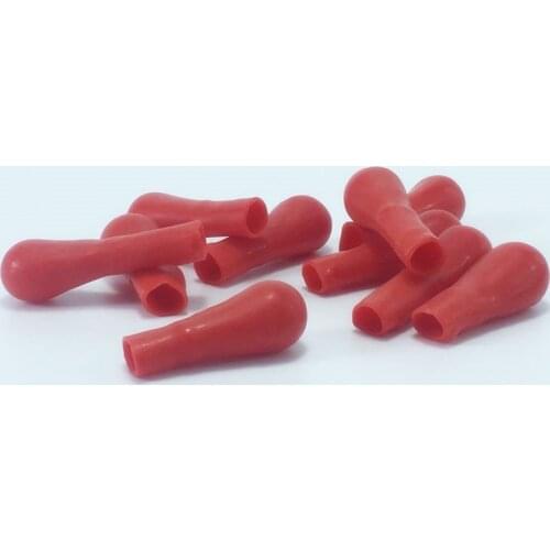 10pcs/lot Durable Dropper Red Rubber Cap Laboratory Supplies