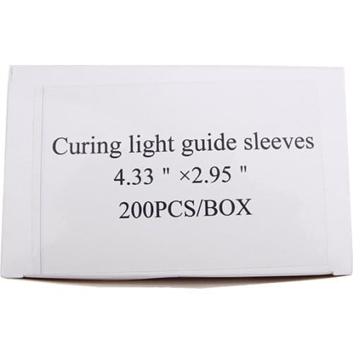 200pcs 1 bag Dental Disposable Materials LED Tip Plastic Curing Light Guides sheath Cover Sleeve