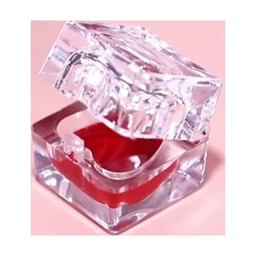 10Pcs 1G Mini Empty Transparent Square Cosmetic Lipstick Container Plastic Heart Shape Clear Cute Small Lip Rouge Case Lip Box