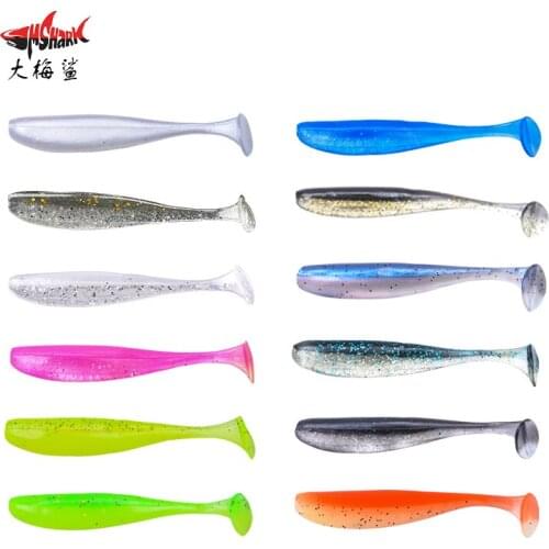 50pcs/lot Soft lures 70mm 50mm Easy Shiner Soft Wobblers Fishing Lure Silicone Double Swimbaits isca Artificial Carp Fishing