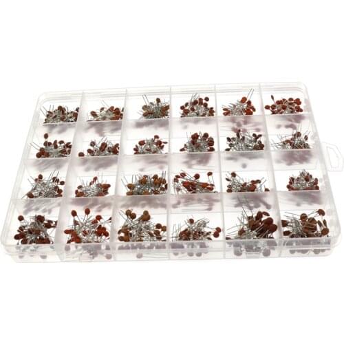 960Pcs Ceramic Capacitor Assortment Kit 50V Ceramic Capacitors 24Valuex40Pcs Diy Electronic Capacitors 20