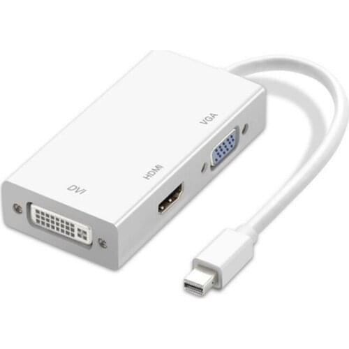 Mini DisplayPort To HDMI-compatible VGA DVI Adapter 3in1 Thunderbolt Converter Mini DP Cable for Surface Pro 4 Mini DP
