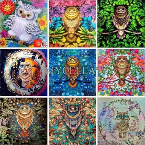 Animals,Full Round,Diamond Embroidery,Owl,5D Diy Diamond Painting,Cross Stitch,Diamond Mosaic,Needlework,Crafts,Christmas,Gift