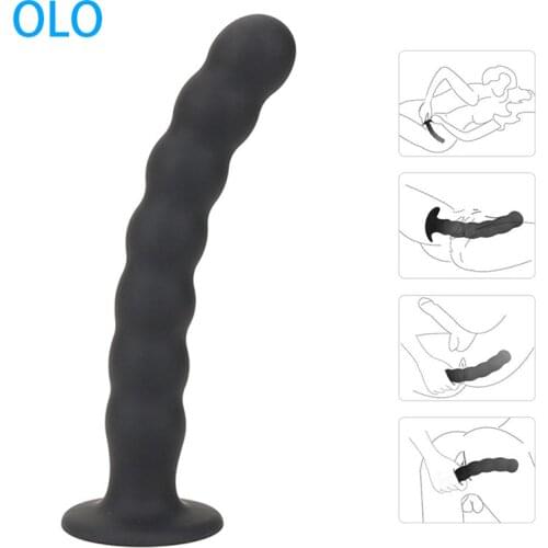 Anal Plug Prostate Massager Sex Products Vaginal Stimulator With Strong Sucker Silicone Bead Dildo Sex Toys for Man and Woman