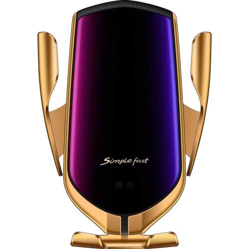 R1 Automatic Clamping 10W Car Wireless Charger Infrared Induction Qi Wireless Charger Car Phone Holder For iPhone 11 Pro XS MAS