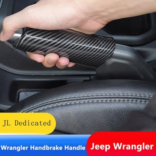 TAJIAN Car Handbrake Grips Covers ABS Car Handbrake Covers Parking Hand Brake Grips Sleeve For Jeep Wrangler JL 2018-2021