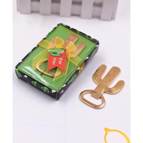 Bar Vintage Portable Waiter Gold Zinc Alloy Creative Alloy Cactus Beer Bottle Opener Gifts Wine Soda Bottle Openers LX7385