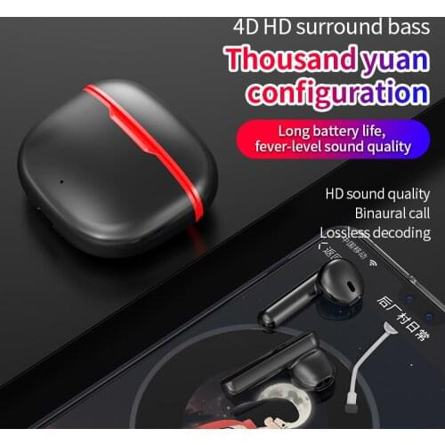 TWS Bluetooth 5.0 Earphones Wireless Headphones HIFI Sounds Handsfree Earbuds Stereo 4D Heavy Bass Intelligent Noise Reduction