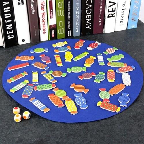Children Wooden Puzzle Training Toy Board Game Chess Memory Matching Game Looking Candy Shape Learning Education Kids Puzzle Toy