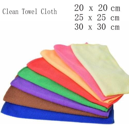 10 pcs/bag 20x20cm / 25x25cm / 30x30cm Car Soft Cloths Wash Towel Duster Microfibre Cleaning Auto