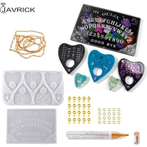 1 Set Gothic Ouija- Board and Planchette Resin Molds Ouija- Board Game Silicone Epoxy Resin Casting Molds Art Crafts