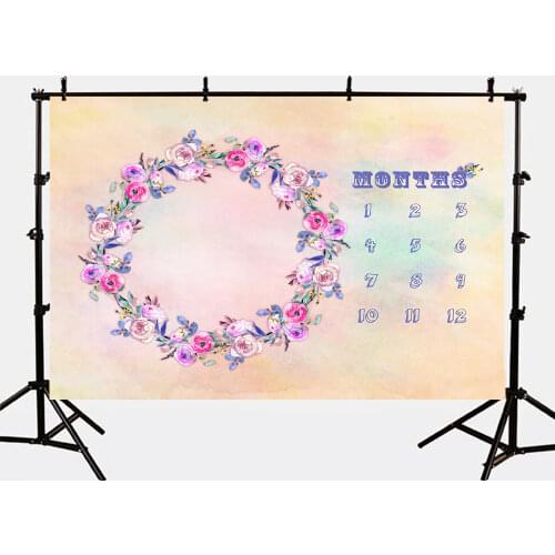 Mehofoto Purple Flower Photo Booth Backdrops for Photography Studio Newborn Months Baby Shower Background S-2772