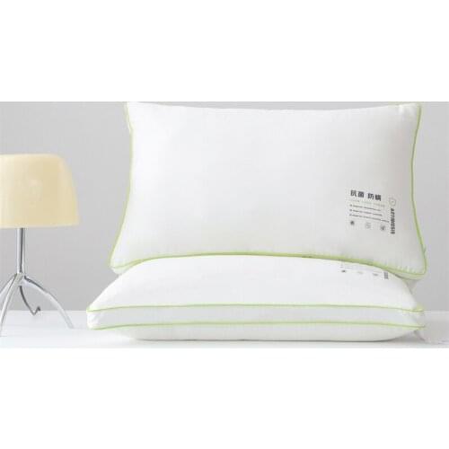 Grade A Cotton Antibacterial and Mite Proof Fiber Pillow Core Solid Pure Cushion Core Pillow Inner Health Care Cushion Filling