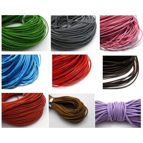 32.8 Feet Round Real Leather Jewelry Cord 2mm