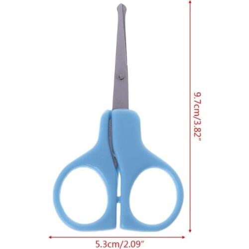 N7ME Nail Clippers Baby Nails Cutter Grooming Nursing Care Newborn Kids Safety Stainless Steel Scissors Random Color Round Tip