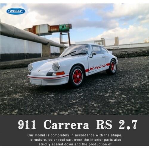 Welly 1:24 1973 Porsche 911 Carrera alloy car model Diecasts & Toy Vehicles Collect gifts Non-remote control type transport toy