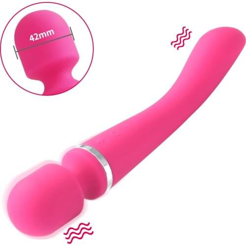 Mlsice Soft Vibrator Dual M G Spot Clitoris Stimulator Magic Av Wand Vibrator Massager Waterproof Woman Adult Sex Toys for Woman
