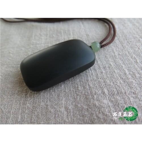 Natural black jade pendant necklace jade hand-carved green jade necklaces pendants jadeite jade jewelry add certificate