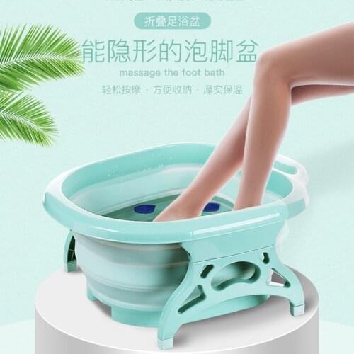 New Roller Folding Foot Tub Portable Foot Bath Bucket Wash Foot Basin Home Travel Feet-Washing Basin