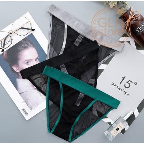 New Style Women Panties Mesh Lace Triangle Sexy Women 's Underwear Fresh and Breathable Shorts Cotton Comfortable Lingerie 022