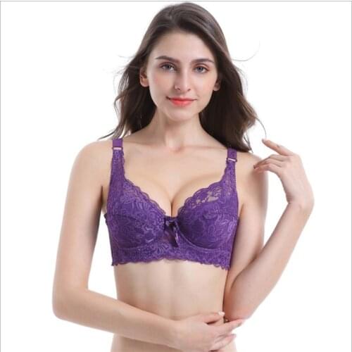 New 2020 Sexy Lace Womens Bra Plus Size CD Cup Large Lady Lingerie Bralette Ultrathin Pure Brassiere Embroidery Underwear