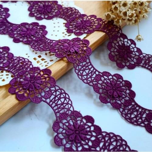 New Design 3 Meters DIY Clothing Accessories Exports Purple Lace Exquisite Lace Trims Garment Sewing Craft 4cm