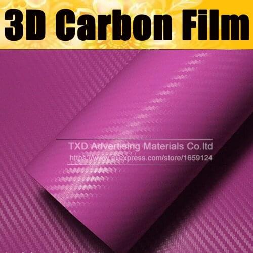 127CMX30CM Pink Carbon Fiber Vinyl Film Car Sticker Decal DIY 3D Car Styling Decorative roll sticker for Mobile Phone Laptop