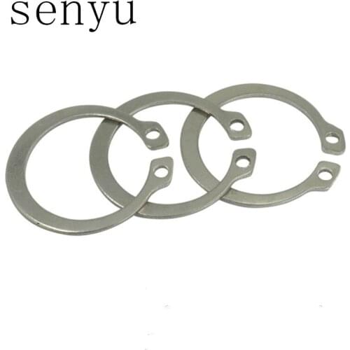 SENYU 50Pcs M8-M18 Gourd Stainless Steel Shaft C-type Elastic External Circlip Snap Retaining Ring Clamp Spring Lock Washer
