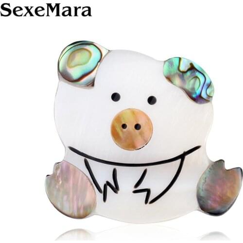 SexeMara Acrylic Brooch Cartoon Pig Women Girl Metal Pins Badges Brooche For Backpacks Clothing Accessories Fashion Jewelry Gift