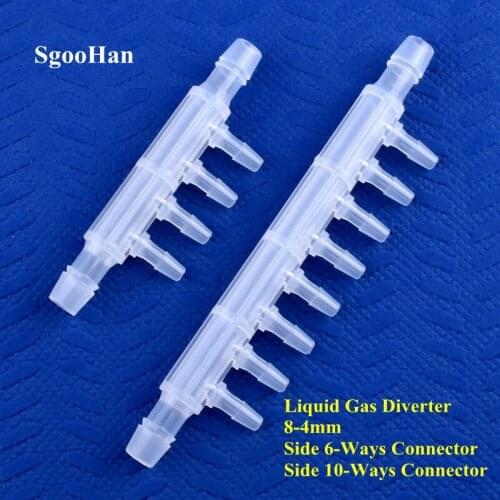 1~50pcs Food Grade PP Side 6Ways 10Ways Hose Connector Garden Irrigation Pagoda Joint Aquarium Tank Air Pump Liquid Gas Diverter