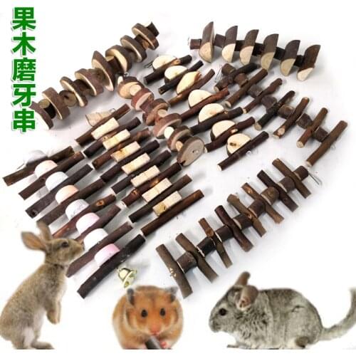 Parrot Chew Toys Apple-Branch Bite String Chinchilla Chew String Rabbit Bite Apple Wood Hamster Molar