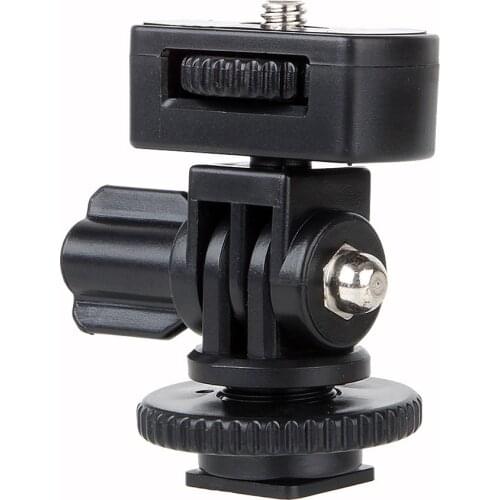 1/4" Screw Hot Shoe Mount Adapter Adjustable Angle Pole For canon nikon pentax DSLR Camera LED Flash Light Monitor