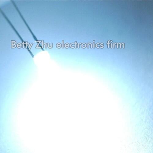1000pcs/lot LED light-emitting diode 3MM round white light mist of white shell