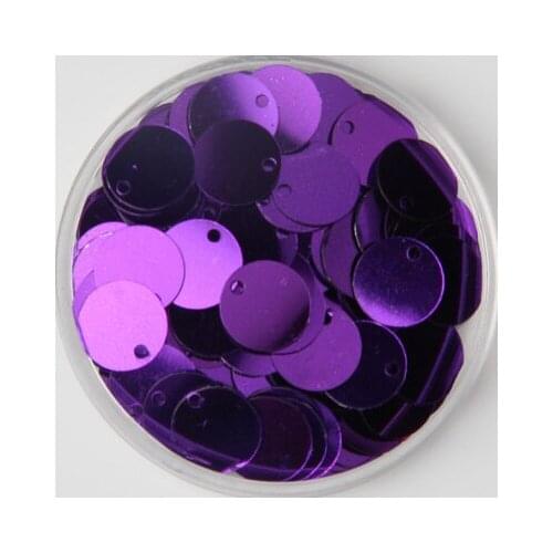 2000pcs 10mm Round Sequins PVC Flat Paillette Side Hole Sewing,Wedding Craft,Women Kids DIY Garment Accessory Purple Confetti