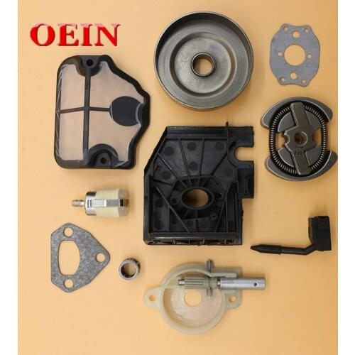 .325 Clutch Drum Oil Pump Air Filter Carburetor Mount Adapter Base Fit For HUSQVARNA 142 141 137 136 36 41 Chainsaw Spare Parts