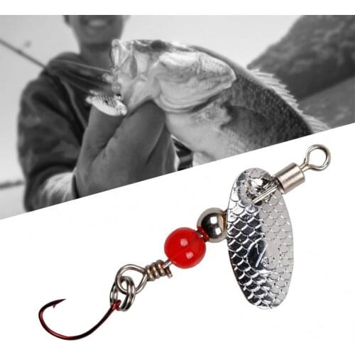 40% Discounts Hot! 5cm 360 Degree Rotating Spinner Spoon Metal Bait Fish Scale Sequin Lure Tackle
