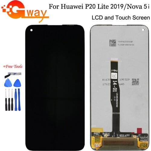 6.4" For Nova 5i GLK-LX1 GLK-LX2 GLK-LX3 LCD Display+Touch Screen Digitizer Assembly For Huawei P20 Lite 2019 LCD Replacement