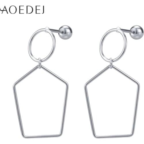 AOEDEJ Hip Hop Stud Earrings for Men Punk Rock Earrings Stainless Steel jewelry Gothic Ear Piercing Accessories